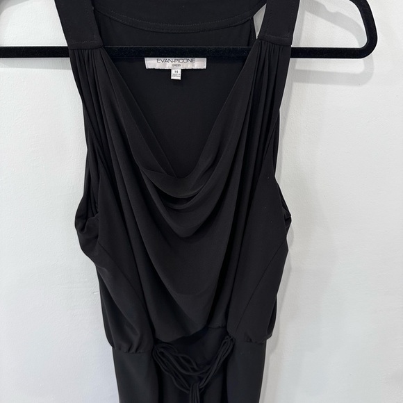 Evan Picone Black Sleeveless Cowl Neck Sheath Dress - Picture 6 of 9